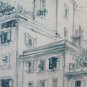 View of Square House Herbs Verona Painting Antique Watercolour Signed SO1