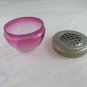 Antique Bowl Holder Pout Pourri Censer Burner Incense Glass Metal R16