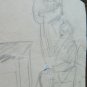 Drawing Antique Shapes Military Hierarchs Years 40 Pencil on Basket P28.5