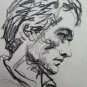 Old Drawing on Basket Studio Portrait Male Sketch Art Drawing P28.8