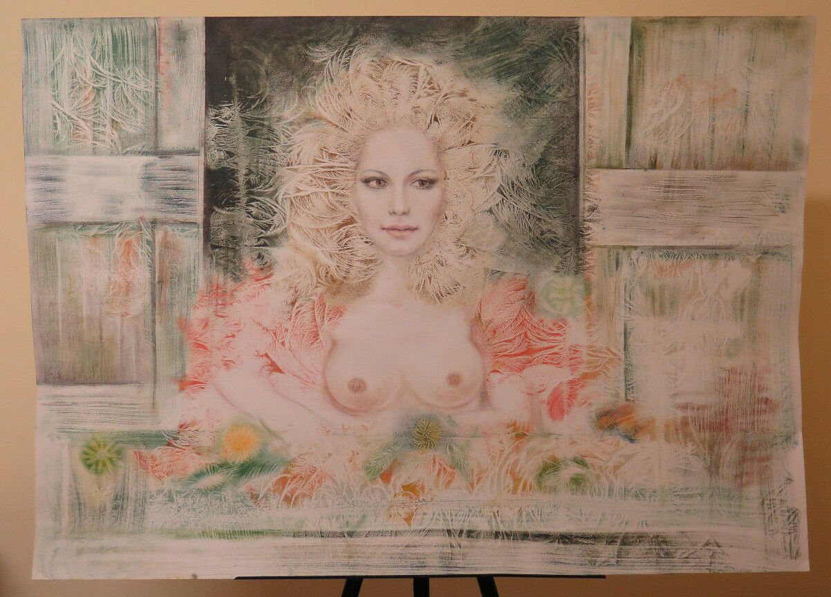 Painting Pop Art Painting Technical Mixed Nude Feminine Author G.Pancaldi P33.9