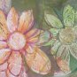 Painting Vintage Technical Mixed Portrait Feminine with Blossom Floral P33.2