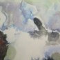 Painting Abstract Landscape Snowy Signed Pancaldi with Technical of Frost P25