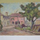 Modern Painting 900 Oil on board Landscape Countryside with Farmhouses Painting