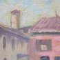 Modern Painting 900 Oil on board Landscape Countryside with Farmhouses Painting
