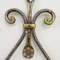 PAIR OF WALL WROUGHT IRON FORGED AND HAND PAINTED 2 LIGHTS WALL CH3