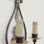 PAIR OF WALL WROUGHT IRON FORGED AND HAND PAINTED 2 LIGHTS WALL CH3