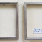 5 1/2x7 1/8in Couple Frames of Wood for Paintings Mirrors Painted Silver X3