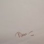 Old Drawing Pencil on Basket Portrait Feminine Signed Vintage P28.8