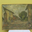 Painting Antique Painting Landscape View Borgo Antique Antique Painting
