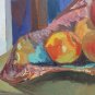 Inside with Items Nature Still Painting Antique Painting to Oil on board P26