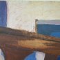 Inside with Items Nature Still Painting Antique Painting to Oil on board P26