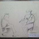 Drawing Antique Sketch Studio for Characters Sitting Pencil on Basket P28