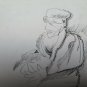 Drawing Antique Sketch Studio for Characters Sitting Pencil on Basket P28