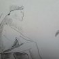 Drawing Antique Sketch Studio for Characters Sitting Pencil on Basket P28
