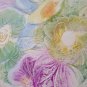 PAINTING WATERCOLOR AND TECHNICAL MIXED PORTRAIT FEMININE WITH FLOWERS P33.9