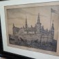 Antique Incision Frame Axel Holm Denmark Frederiksborg Castle Hillerød R97