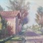 Painting Vintage Watercolour Landscape Signed Emilia Romagna 12 3/16x9 1/8in