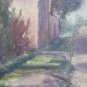 Painting Vintage Watercolour Landscape Signed Emilia Romagna 12 3/16x9 1/8in