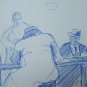 Three Sketching Antique Pen on Basket Years' 40 Portrait Shapes Sketch P28.6