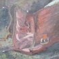 Painting Modern Oil on board inside Home with Tools of Painter Antique