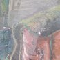 Painting Modern Oil on board inside Home with Tools of Painter Antique