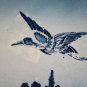Large Plate in Ceramic Vintage with Swans Denmark 1900 Vintage Original R35