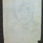 Drawing Antique Portrait Child Child Painting Pencil on Basket Years' 40