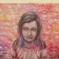 2 Paintings Oil on Linen Signed MTB Portrait Feminine Woman Vintage MTB2