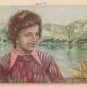 2 Paintings Oil on Linen Signed MTB Portrait Feminine Woman Vintage MTB2