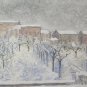Large Painting Modern Landscape Snowy Farmers and Animals to Work P33.1