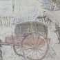 Large Painting Modern Landscape Snowy Farmers and Animals to Work P33.1