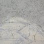Large Painting Modern Landscape Snowy Farmers and Animals to Work P33.1