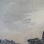 Engraving Antique Renzo Cordiviola Saint Tomaso Genova Old with Frame Wood G35