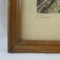 Engraving Antique Renzo Cordiviola Saint Tomaso Genova Old with Frame Wood G35
