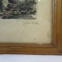 Engraving Antique Renzo Cordiviola Saint Tomaso Genova Old with Frame Wood G35