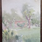 Small Painted Antique Landscape by Country Opera of Maestro G.Pancaldi P28.4