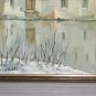 Painting Oil on Linen Signed Cacciamali Snow a Bernate Landscape Countryside X9