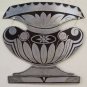 Pair of old Fret Iron Shaped like Vase Painted and Engraved CH13 64 65
