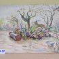 Painting Antique Oil on board Painting Landscape Countryside in Winter Original
