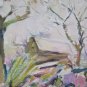 Painting Antique Oil on board Painting Landscape Countryside in Winter Original