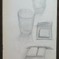 Old Sketch Pencil on Basket with Studio for Items Drawing Sketching P28.7