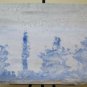 37x22 13/16in Painting Vintage Technical Mixed Cars Traffic Chaos Stress Smog