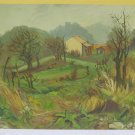 Antique Painting Style Impressionist Landscape Countryside Emilia Romagna