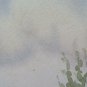 Old Watercolour on Basket Sketch Sketching Landscape Countryside Vine P28.4