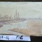 Small Painting to Watercolour Signed and Dated '49 Landscape Emilia Romagna P14