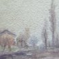 Small Painting to Watercolour Signed and Dated '49 Landscape Emilia Romagna P14