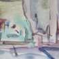 View City Painting Vintage Years 60 Technical of Frost 19 11/16x13 13/16in P14