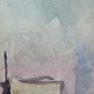 View City Painting Vintage Years 60 Technical of Frost 19 11/16x13 13/16in P14
