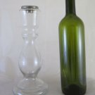 Candlestick of Glass Vintage Candle Holder Light Candlestick Glass Blown R118